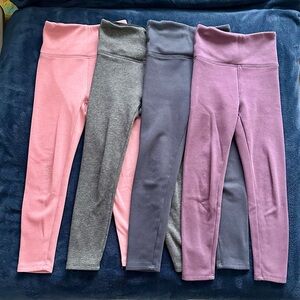 Tuff Athletics Kids Leggings in Pink, Gray, and Purple